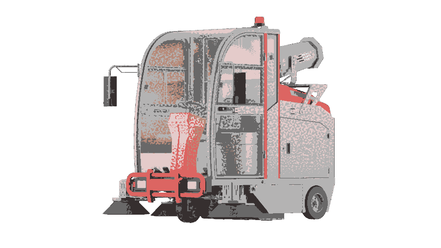 上海電動掃地車清掃物業(yè)小區(qū)工廠道路吸塵噴霧全封閉凱迪斯駕駛式掃地機S9